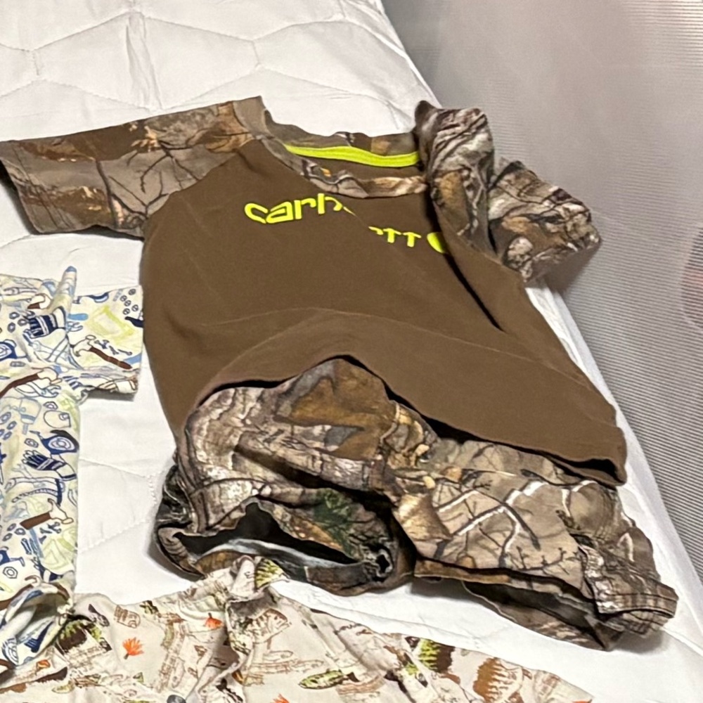 Carhartt Kids Brown and Camo Tee